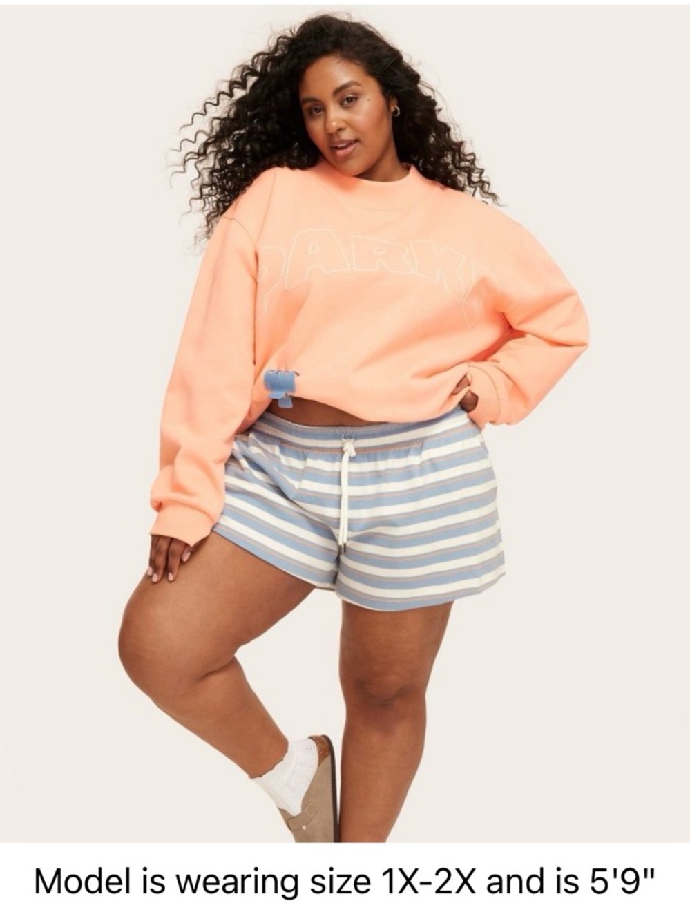 Parke x Target Peach Orange Mockneck Pullover Sweatshirt Sweater 1X/2X - Picture 3 of 8